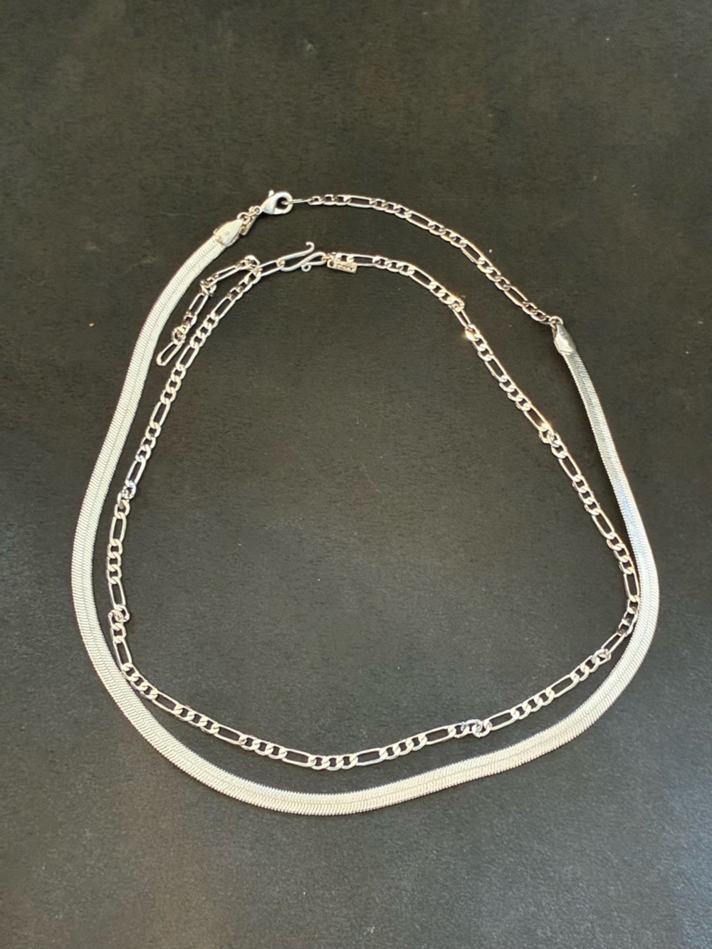 Pilgrim Silver Layered Chain Necklace